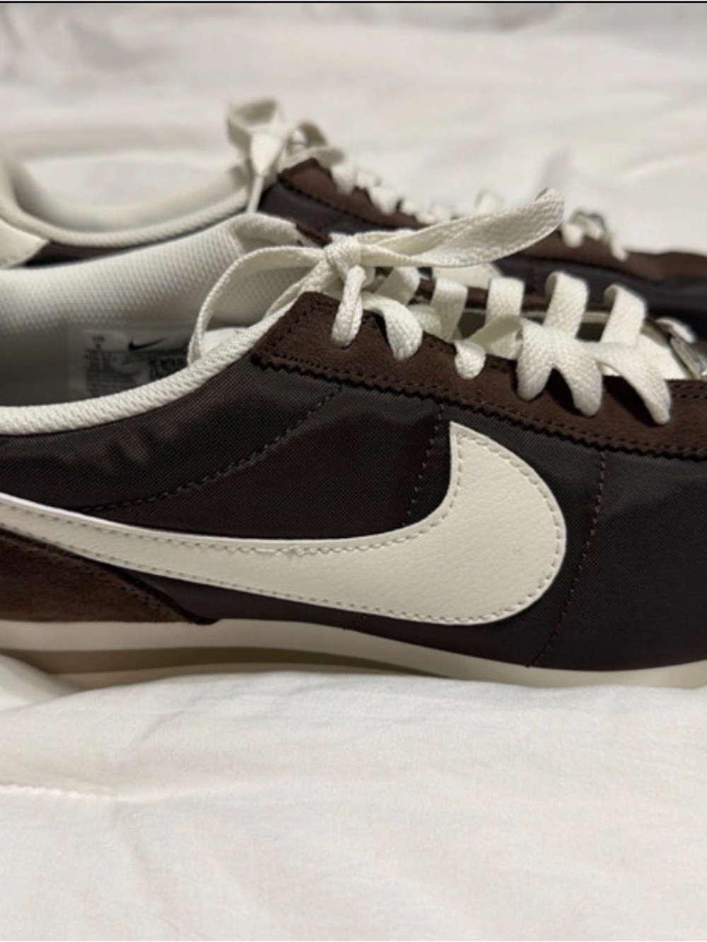 Nike Brown and White Cortez Sneakers